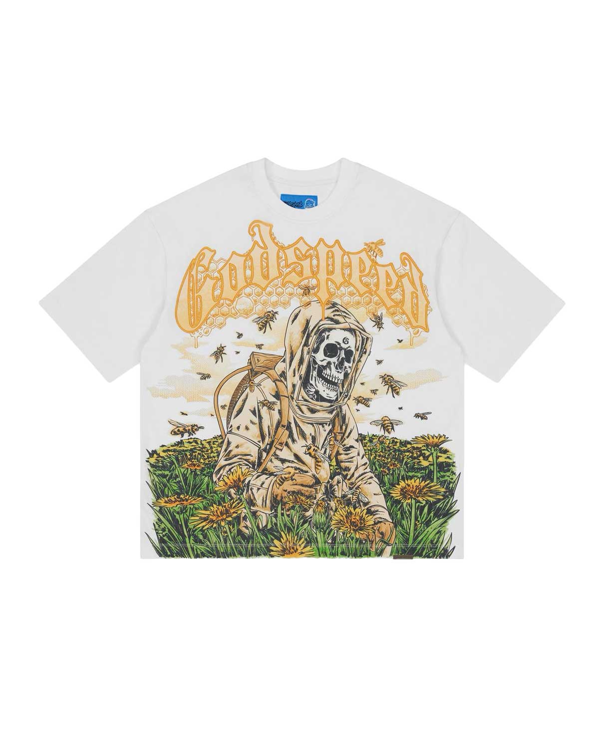 d*7様 LGB 半袖Tシャツ GOD SPEED ホワイト Godspeed GS Logo T-Shirt