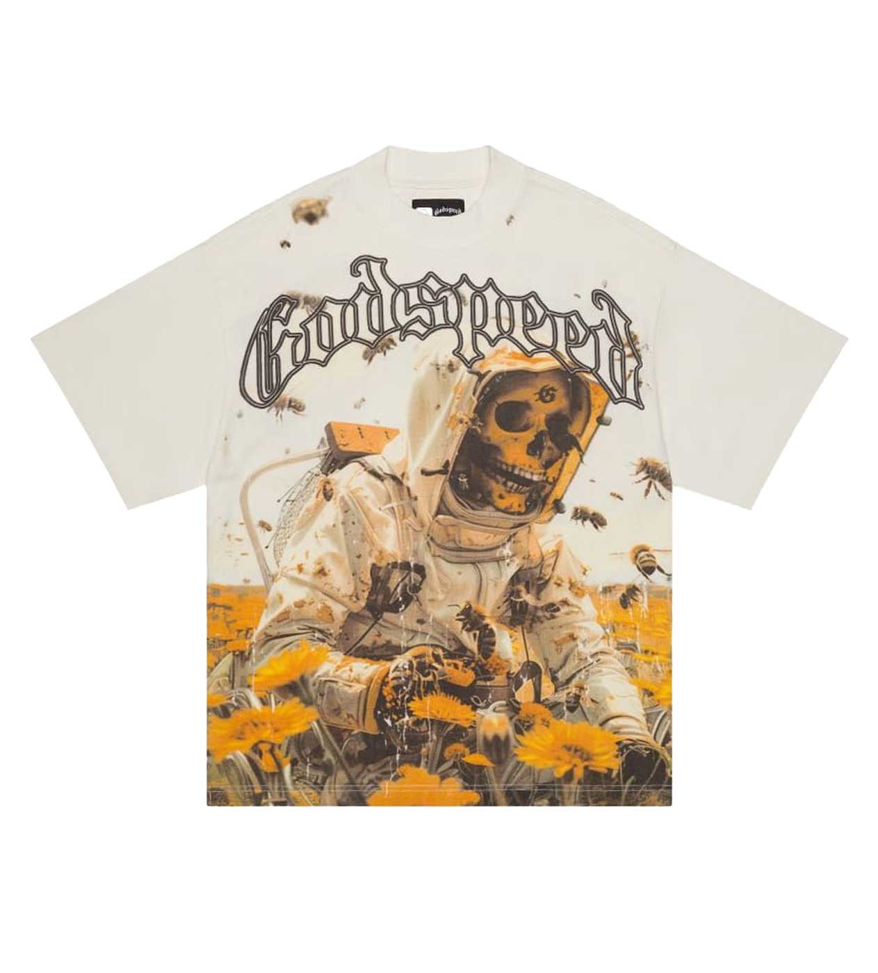 Godspeed Save The Bees Tee White front view