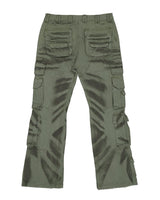 Godspeed Skidrow Flared Cargo Denim Pants Sage