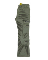 Godspeed Skidrow Flared Cargo Denim Pants Sage