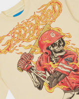 Godspeed Slugger NG L/S Tee bone, close-up detail view of the front graphic