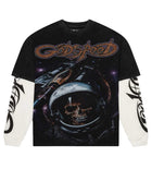 Godspeed Space Traveler Layered Tee Black