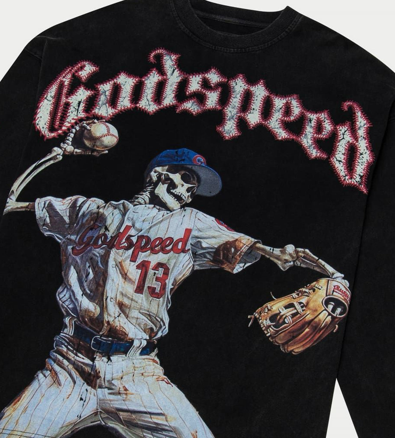 Godspeed Strike Out L/S Tee Washed Black