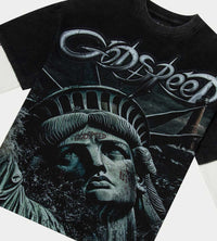 Godspeed Sunken Liberty 2 Layered Tee Washed Black