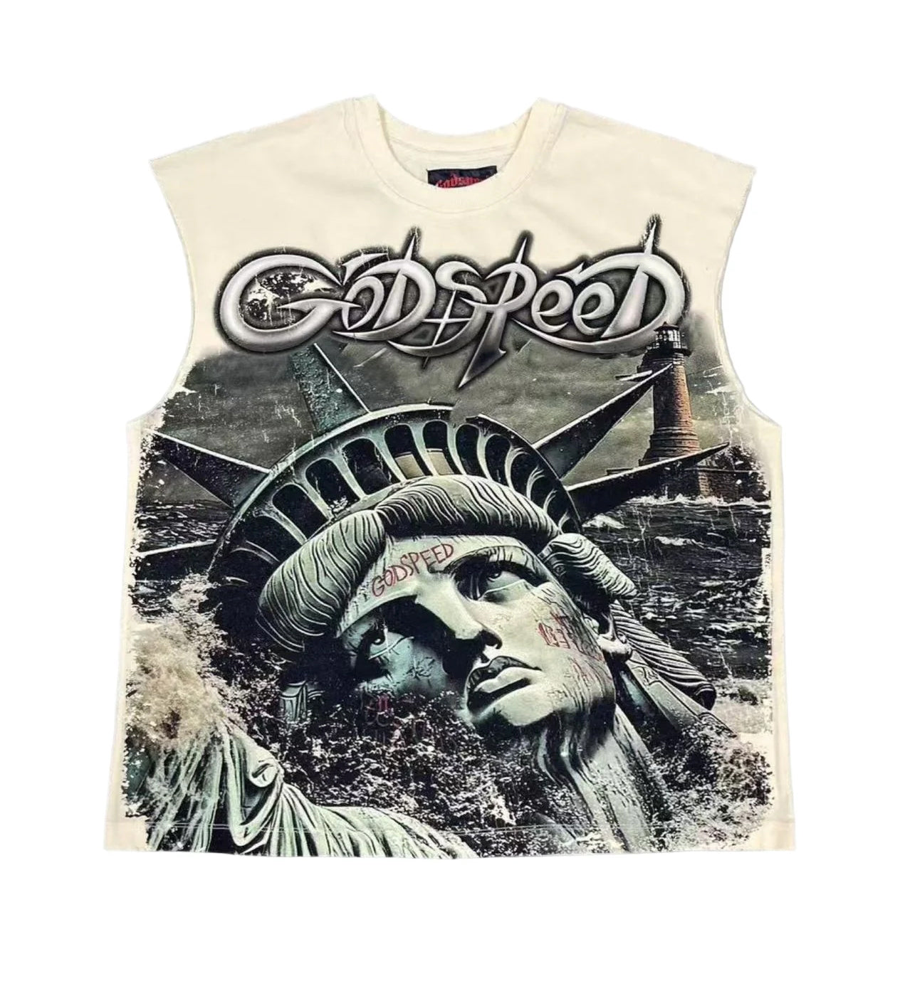 Godspeed Sunken Liberty 2 Sleeveless Tee Bone