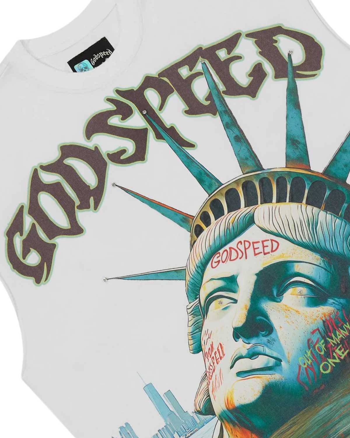 Godspeed Sunken Liberty Sleeveless Tee White