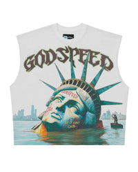 Godspeed Sunken Liberty Sleeveless Tee White