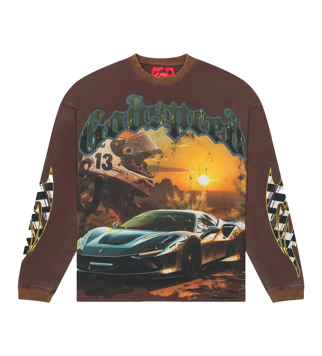 Godspeed Sunset Drift L/S Tee Brown