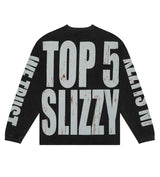 Godspeed Top 5 Slizzy L/S Tee Black Wash