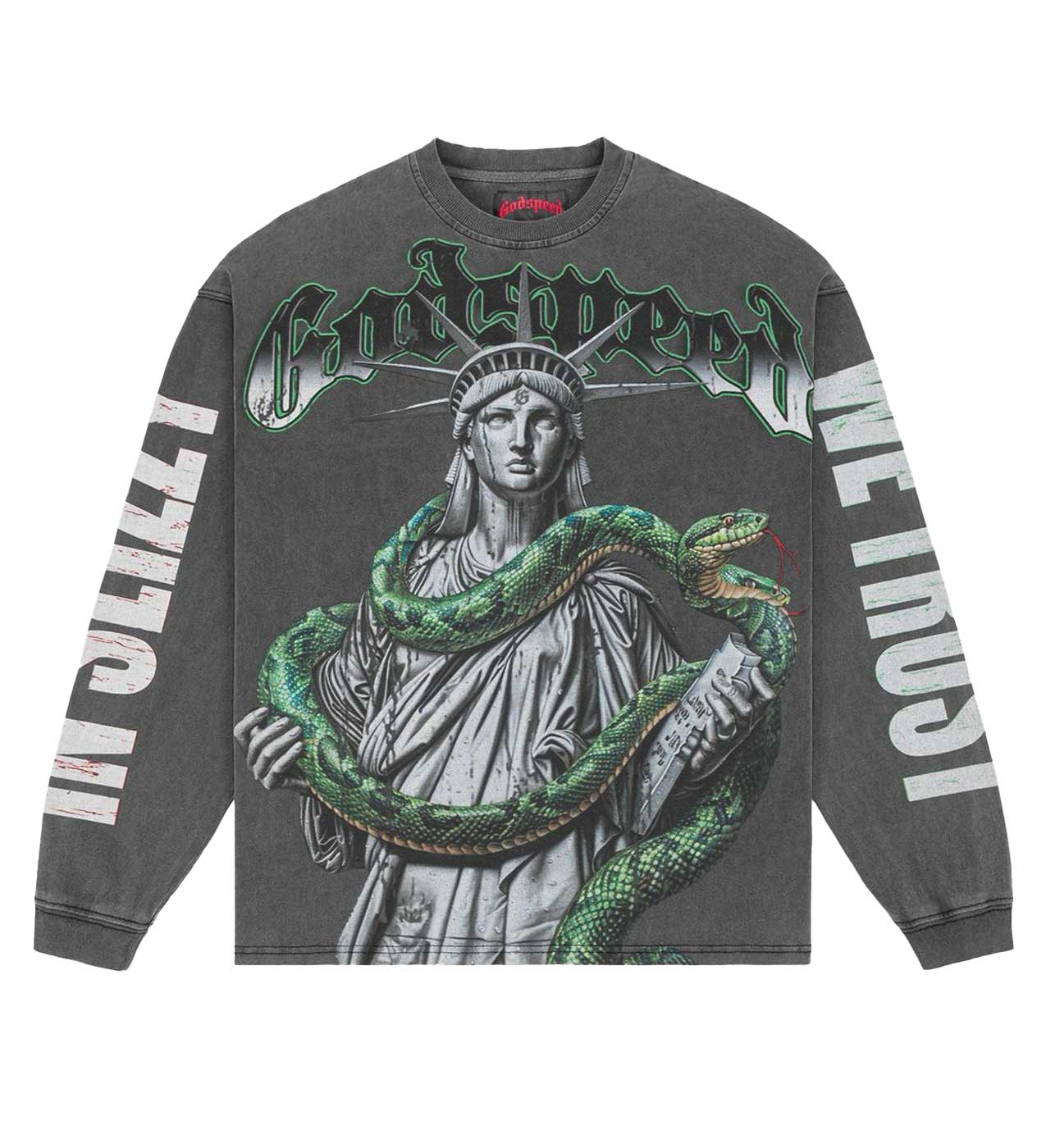 Godspeed Top 5 Slizzy L/S Tee Grey Wash