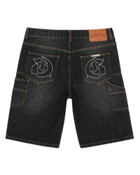 Godspeed Twin Panel Denim Shorts Black
