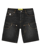 Godspeed Twin Panel Denim Shorts Black