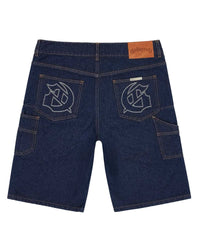 Godspeed Twin Panel Denim Shorts Raw Blue