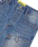 Godspeed Twin Panel Denim Shorts Blue