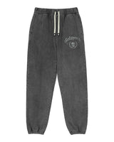 Godspeed Victor Crest Sweatsuit grey, close-up of sweatpants waist and crest print