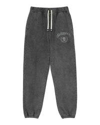 Godspeed Victor Crest Sweatsuit grey, close-up of sweatpants waist and crest print