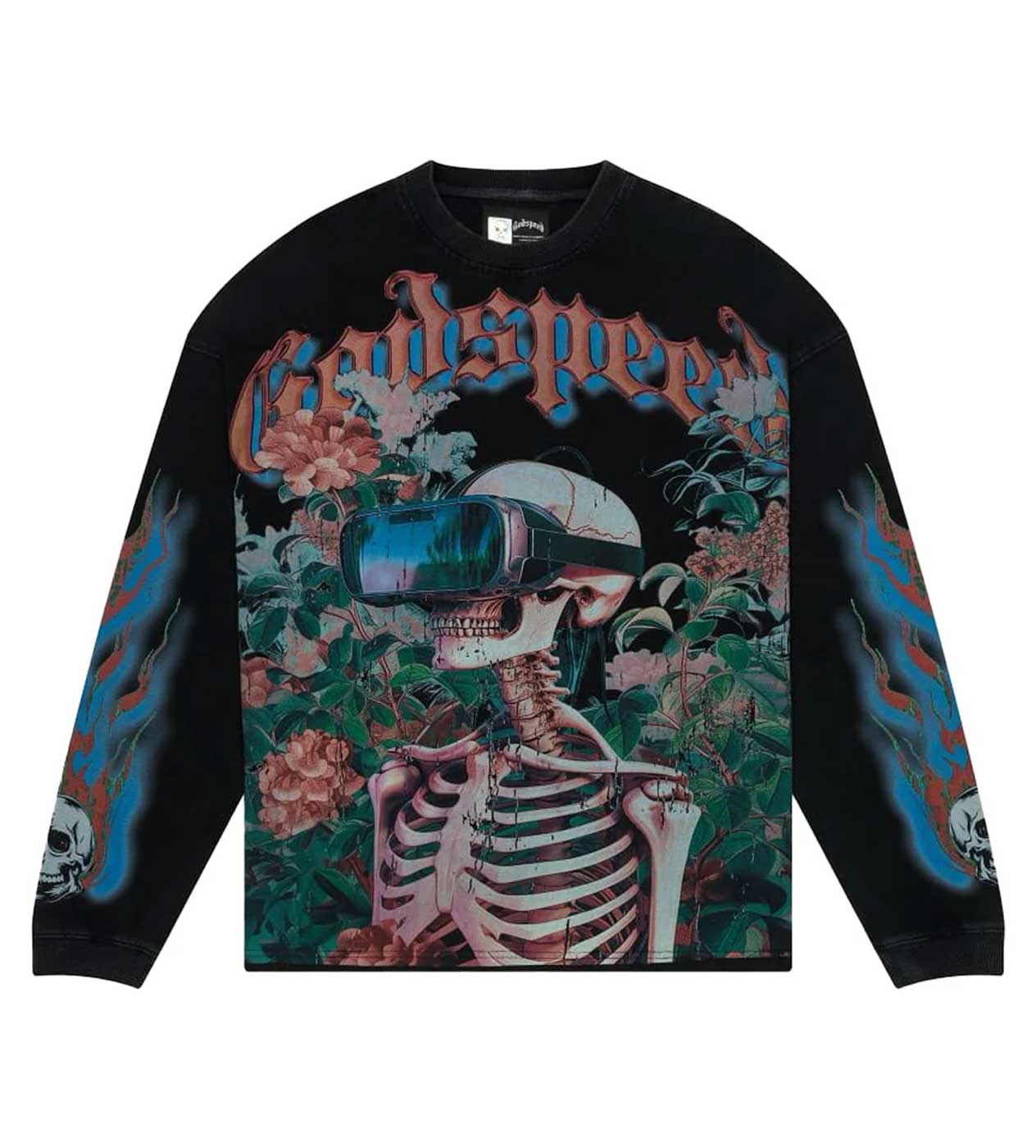 Godspeed Vision Flowers VVS L/S Tee Washed Black