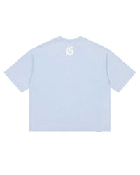 Godspeed Vital Necessi Tee sky blue, back view with a gothic G monogram at the yoke