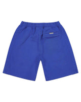 Godspeed Vital Terry Shorts NYK blue, back view with a welt pocket