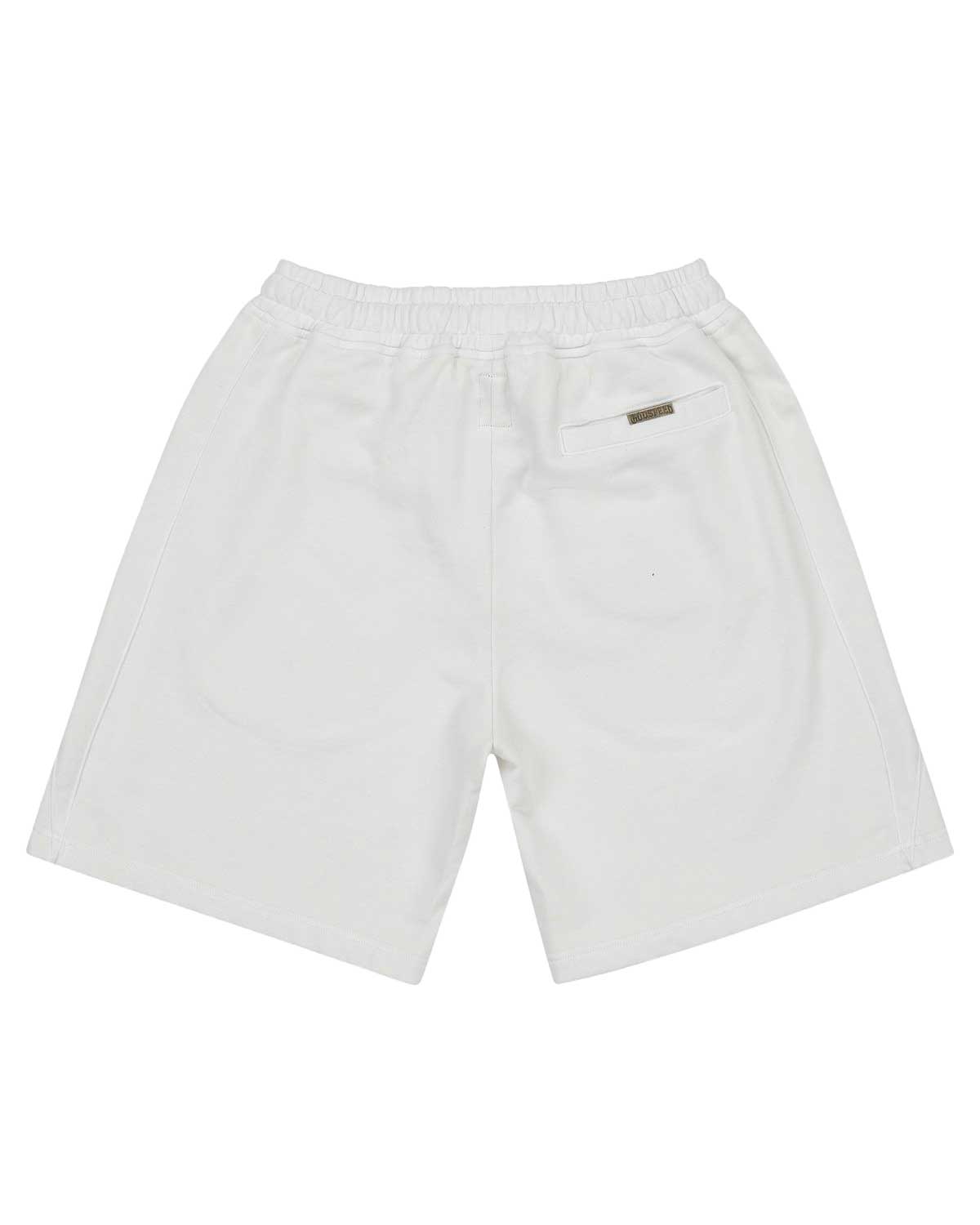 Godspeed Vital Terry Shorts NYK white, back view with a welt pocket