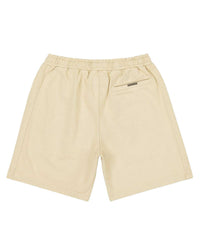 Godspeed Vital Terry Shorts oat milk, back view with a welt pocket