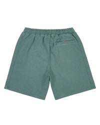 Godspeed Vital Terry Shorts sage smoke, back view with a welt pocket