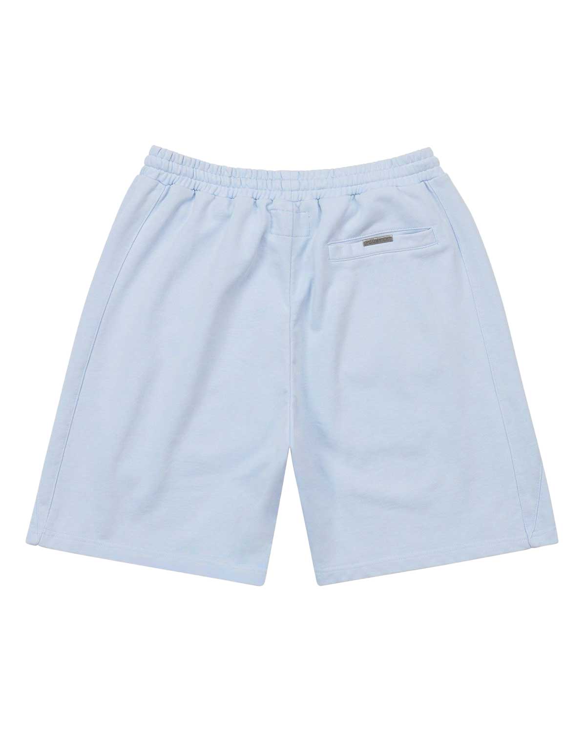 Godspeed Vital Terry Shorts sky blue, back view with a welt pocket