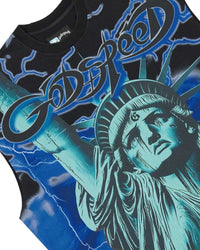 Godspeed Voltage Sleeveless Tee Black/Blue
