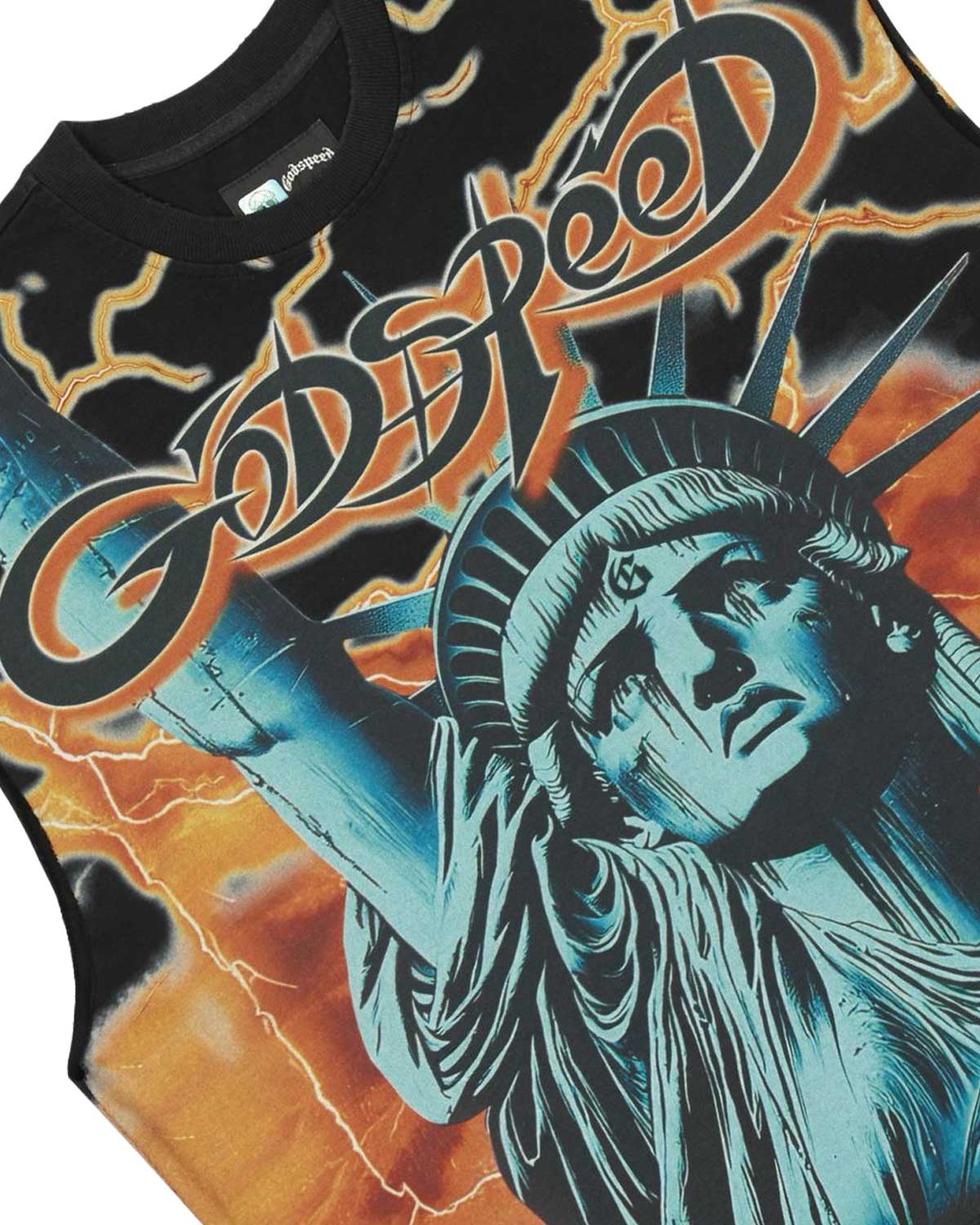Godspeed Voltage Sleeveless Tee Black/Orange – Restock AR