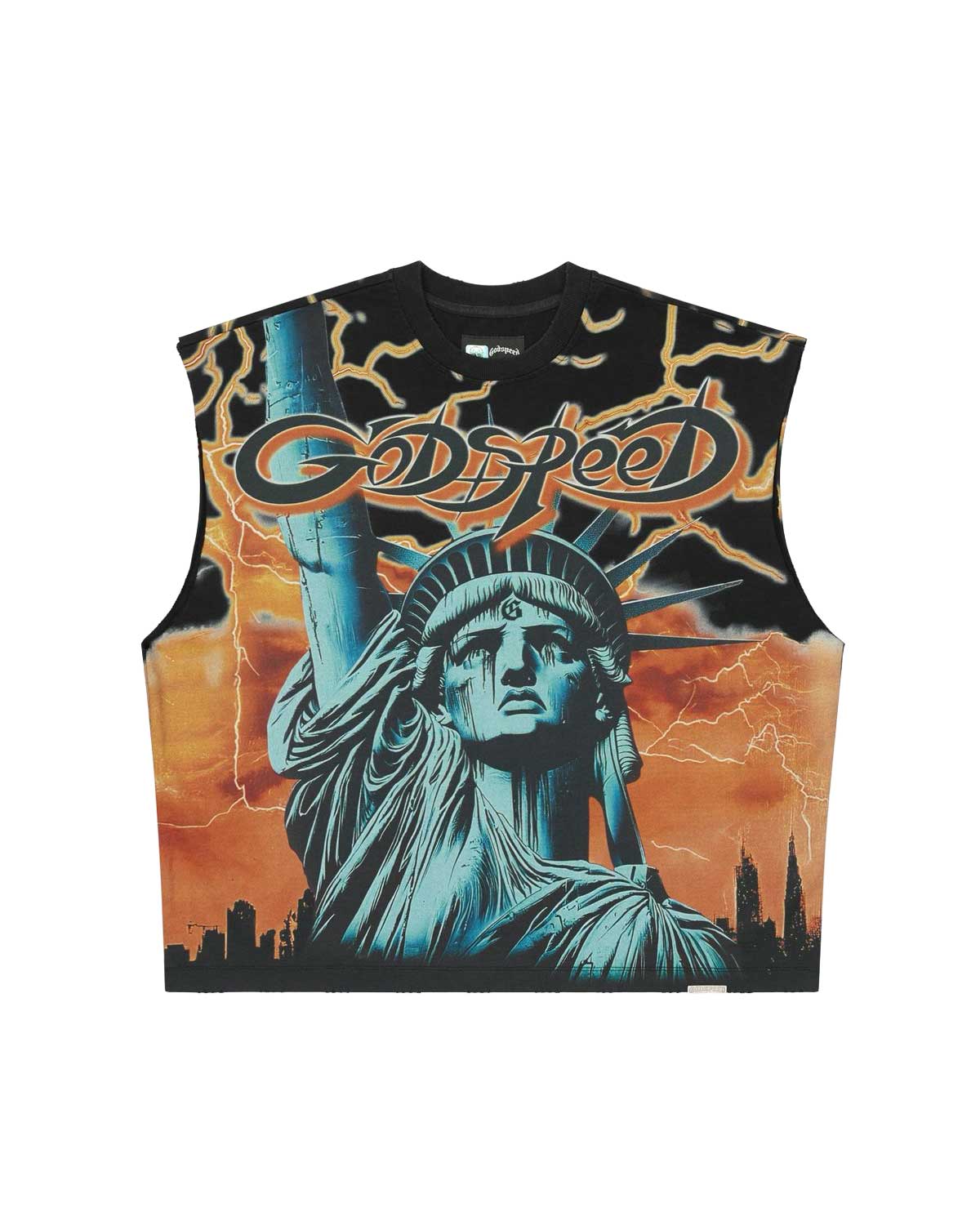 Godspeed Voltage Sleeveless Tee Black/Orange