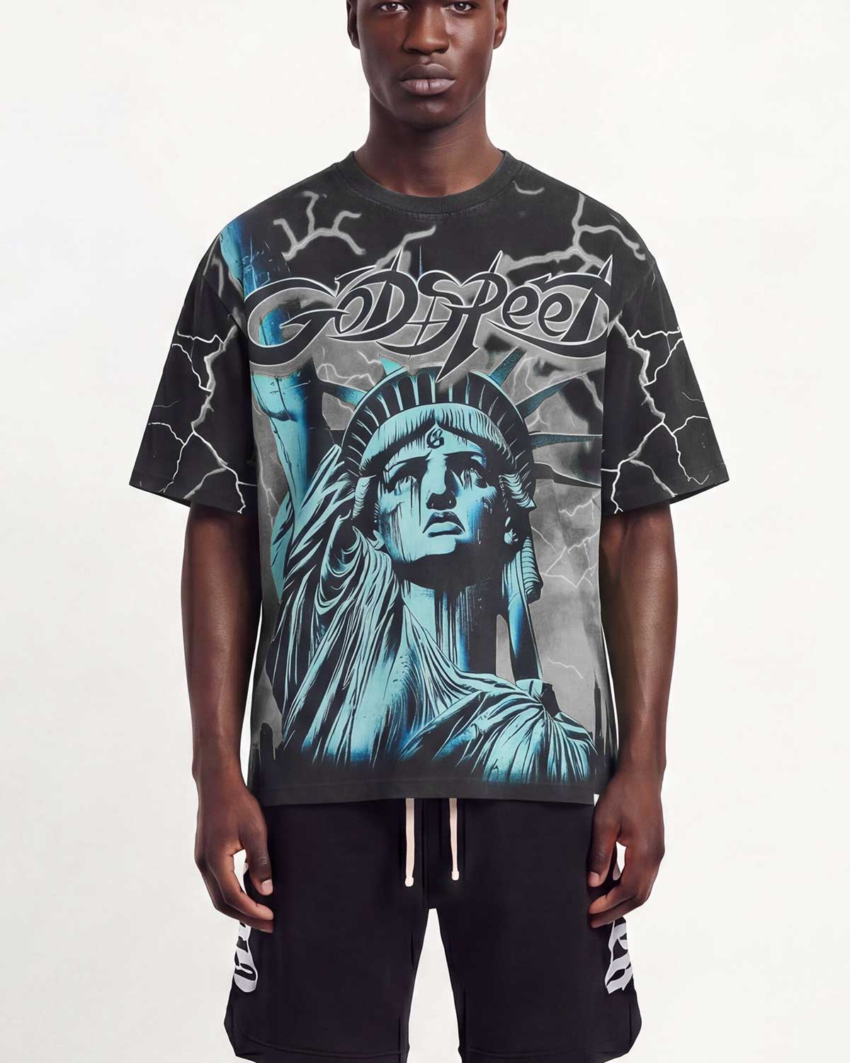 Godspeed Voltage Tee Black/Wolf Grey – Restock AR