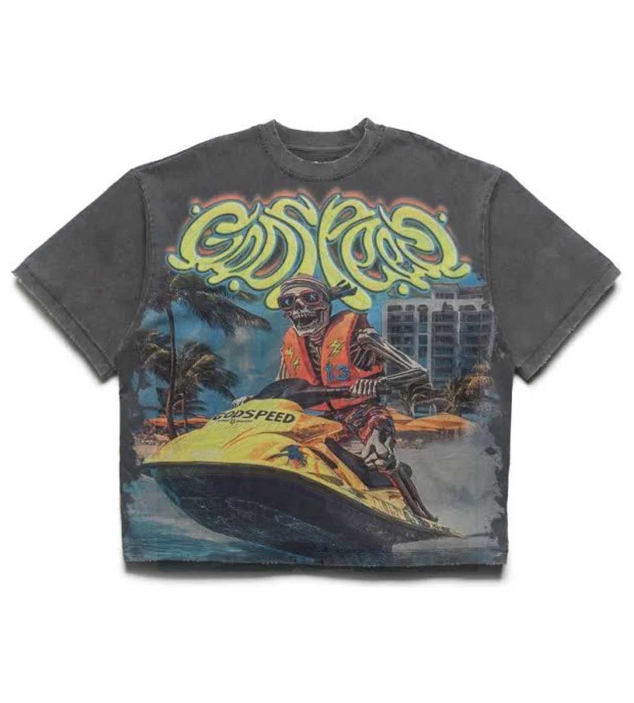 Godspeed Wave Runner Tee Grey Wash