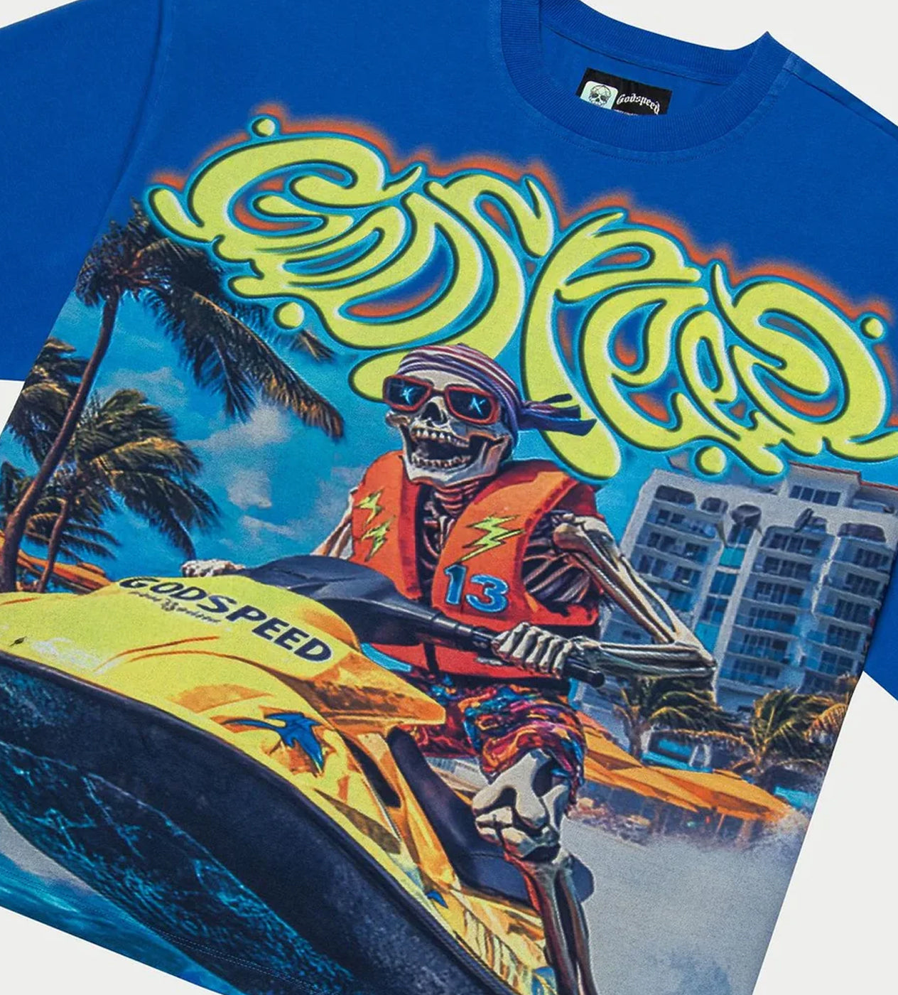 Godspeed Wave Runner Tee Royal Wash