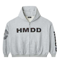HMDD Chimstone Zip Up Hoodie Grey