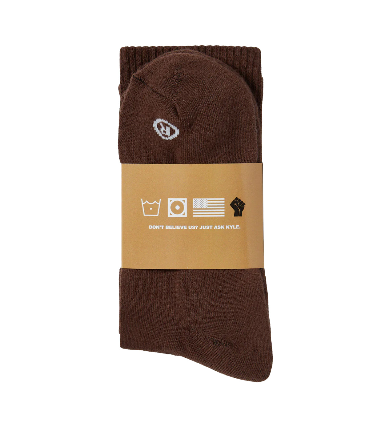 HMDD Crew Socks Brown