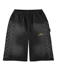 HMDD Crystal 3/4 Shorts Black