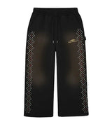 HMDD Crystal Sweatpants Washed Black