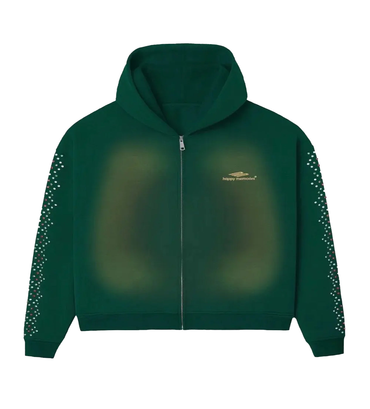 HMDD Crystal Zip Up Green Bean