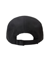 HMDD Runners Cap black, back view showing the adjustable webbing strap