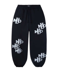 HMDD Scrunch Patch Sweatpants Black/Silver
