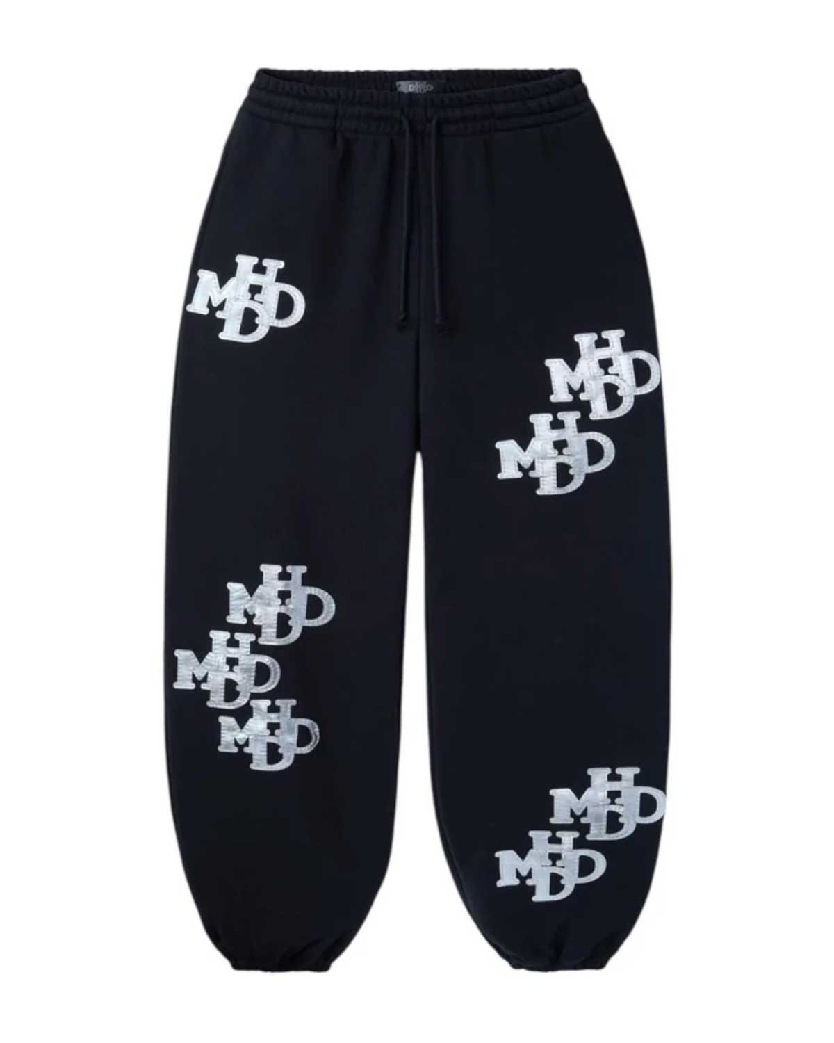 HMDD Scrunch Patch Sweatpants Black/Silver