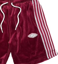 HMDD Velour Speed Shorts Burgundy