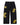 HMDD Yellow Patch Pants black, black wide-leg double-knee carpenter pants with yellow HMDD monogram patches, front view