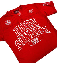 Heaven Sin Born Sinner FB Jersey Red front side view