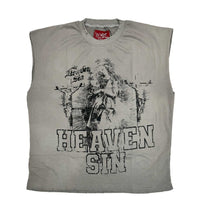 Heaven Sin Repent Cut Off Grey front view