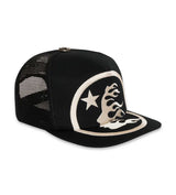 Hellstar Big Logo Trucker Hat Black (Snapback) side view