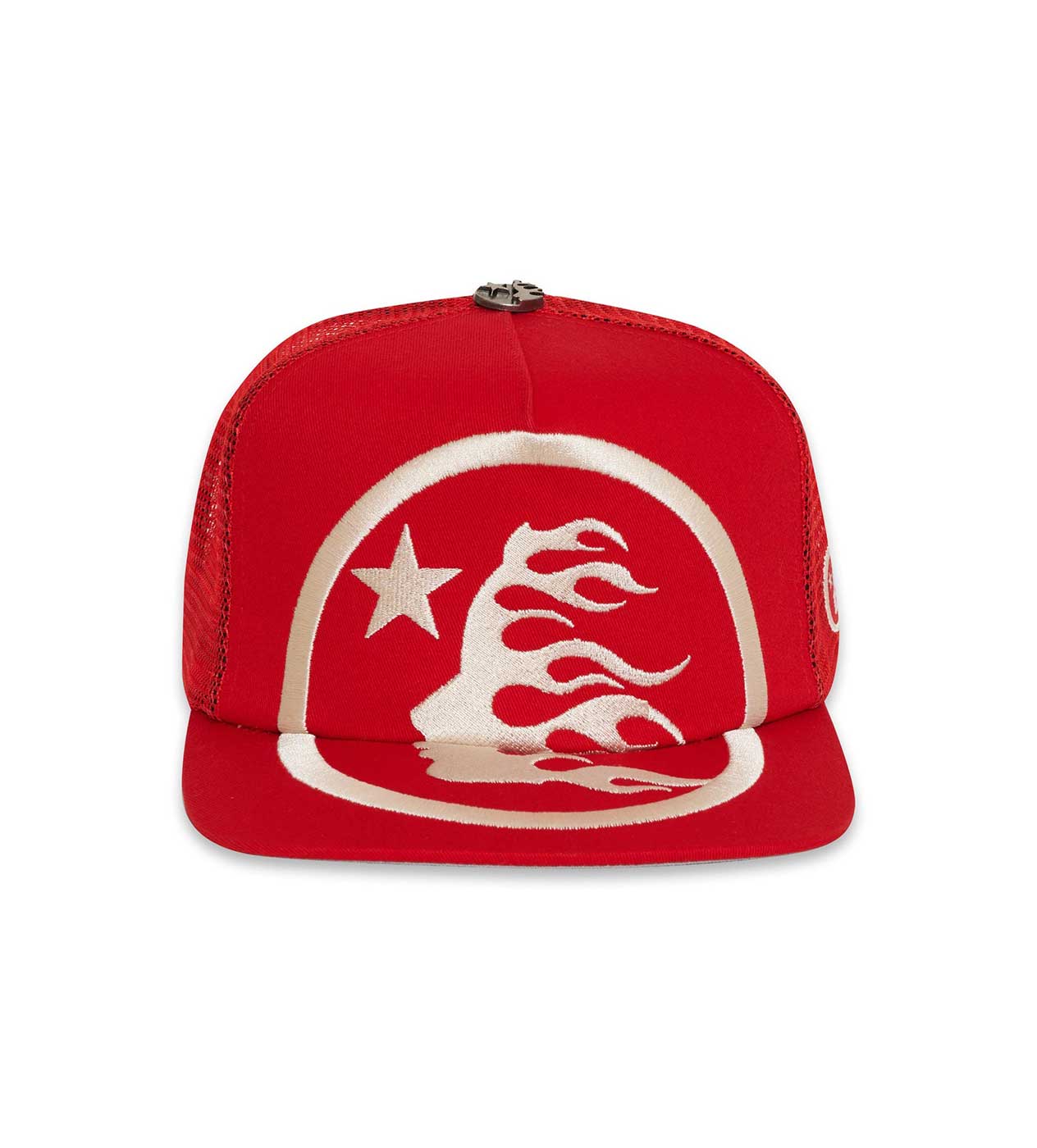 Hellstar Big Logo Trucker Hat Red (Snapback) front 