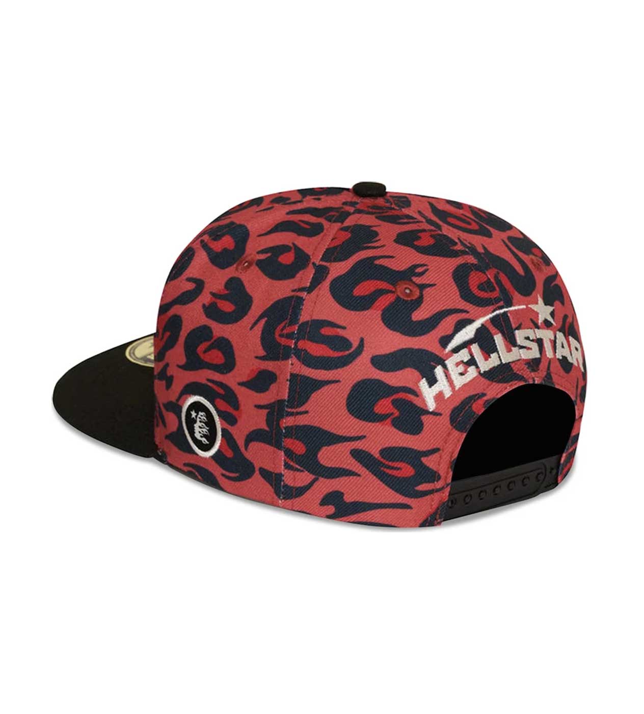 Hellstar Cheetah Print Hat Snapback Red back snapback