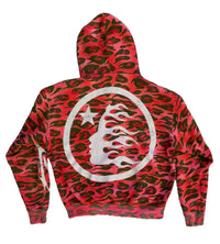 Hellstar Cheetah Zip Up Hoodie Red