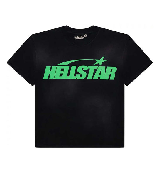 Hellstar Classic Logo Gel Tee Black/Green – Restock AR
